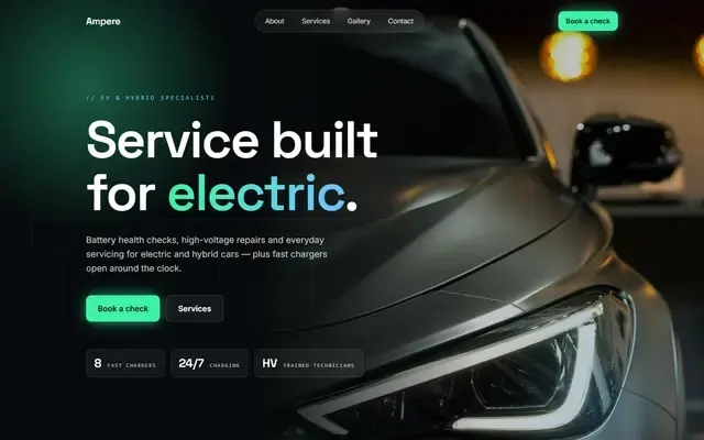 Example website for Auto services