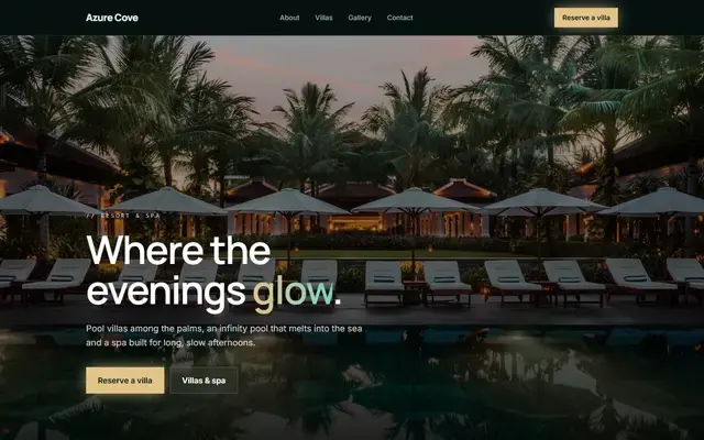 Example website for Hotels & guesthouses