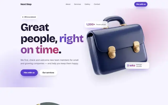 Example website for Professional services